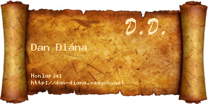 Dan Diána névjegykártya